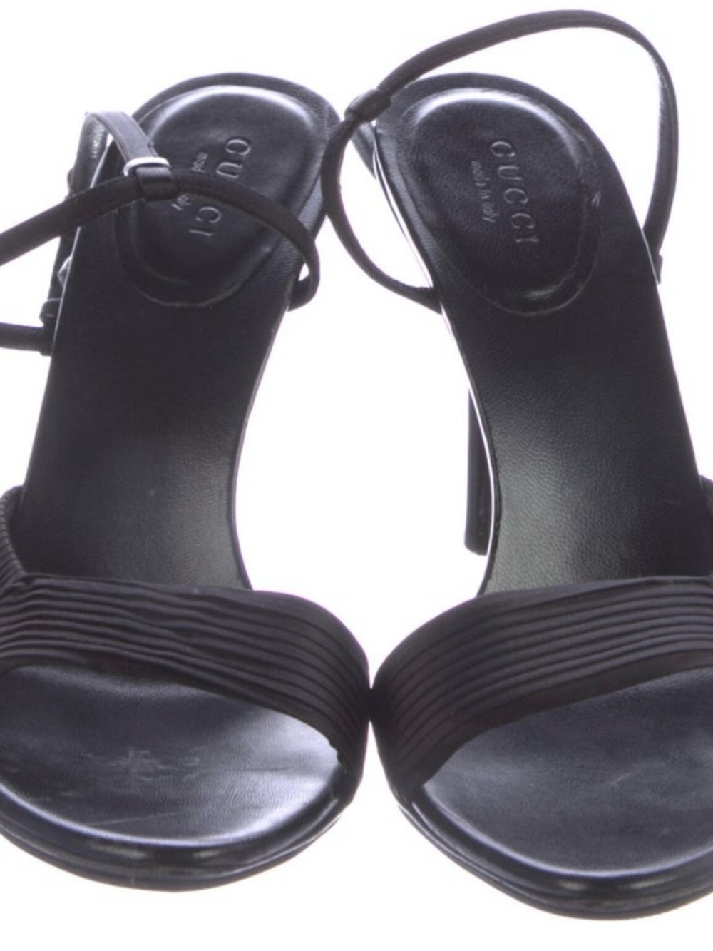 Gucci Black Open-Toe Strappy High Heel Sandals